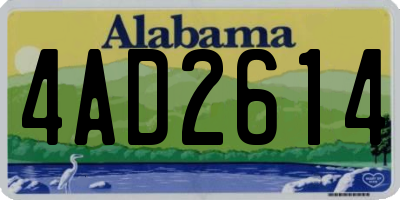 AL license plate 4AD2614