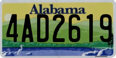 AL license plate 4AD2619