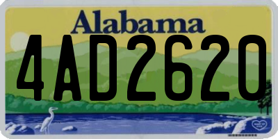 AL license plate 4AD2620