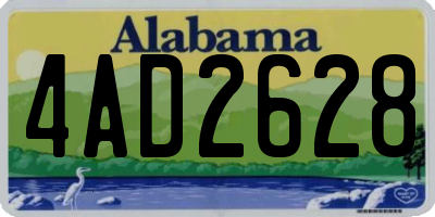 AL license plate 4AD2628