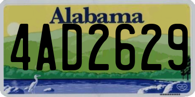 AL license plate 4AD2629