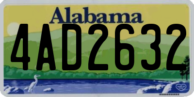 AL license plate 4AD2632