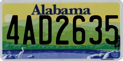 AL license plate 4AD2635
