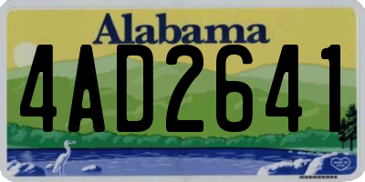 AL license plate 4AD2641