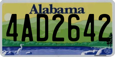 AL license plate 4AD2642