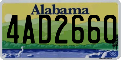 AL license plate 4AD2660