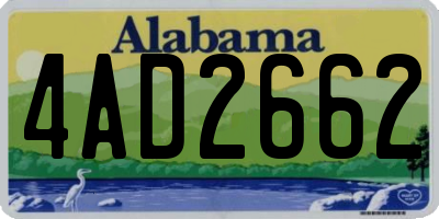 AL license plate 4AD2662