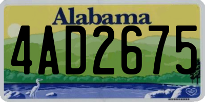 AL license plate 4AD2675