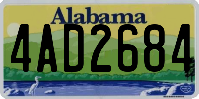 AL license plate 4AD2684