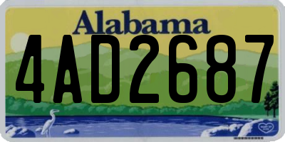 AL license plate 4AD2687