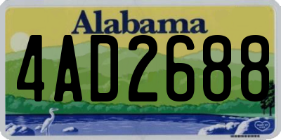 AL license plate 4AD2688