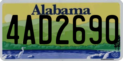 AL license plate 4AD2690