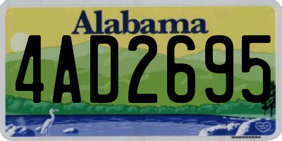 AL license plate 4AD2695