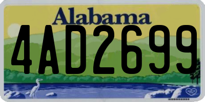 AL license plate 4AD2699