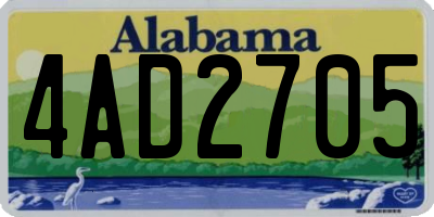AL license plate 4AD2705