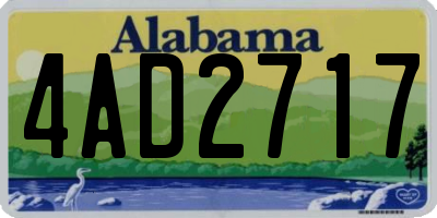 AL license plate 4AD2717