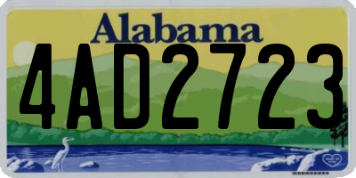 AL license plate 4AD2723