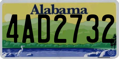 AL license plate 4AD2732