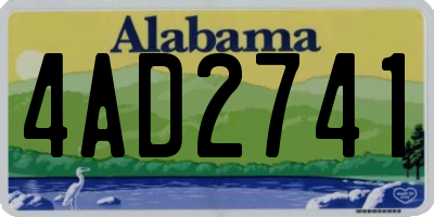 AL license plate 4AD2741