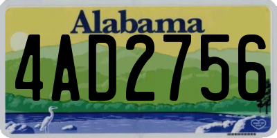 AL license plate 4AD2756