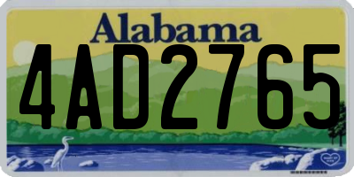 AL license plate 4AD2765