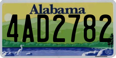 AL license plate 4AD2782
