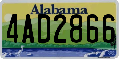 AL license plate 4AD2866