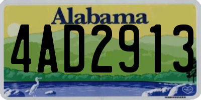 AL license plate 4AD2913