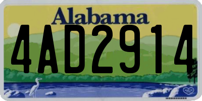 AL license plate 4AD2914