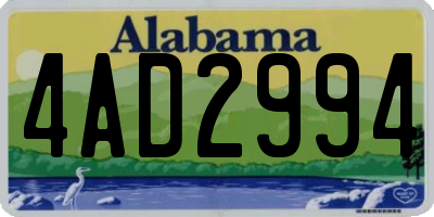 AL license plate 4AD2994