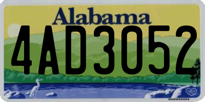 AL license plate 4AD3052