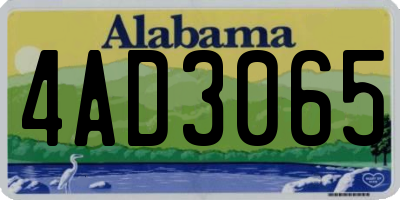 AL license plate 4AD3065