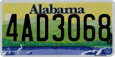 AL license plate 4AD3068