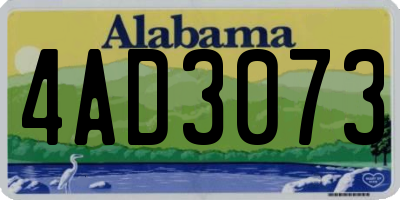 AL license plate 4AD3073