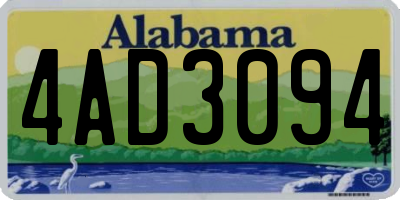 AL license plate 4AD3094