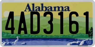 AL license plate 4AD3161