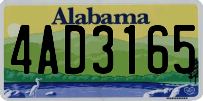 AL license plate 4AD3165