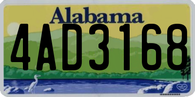 AL license plate 4AD3168
