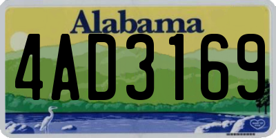 AL license plate 4AD3169