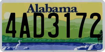 AL license plate 4AD3172