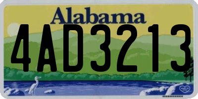 AL license plate 4AD3213