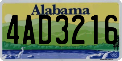 AL license plate 4AD3216