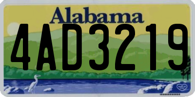 AL license plate 4AD3219