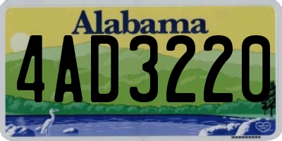 AL license plate 4AD3220