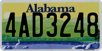 AL license plate 4AD3248