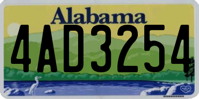 AL license plate 4AD3254