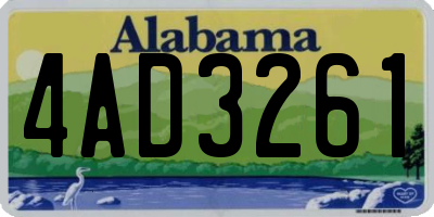 AL license plate 4AD3261