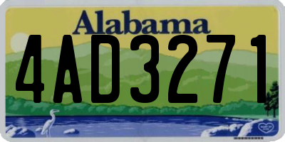 AL license plate 4AD3271