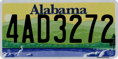 AL license plate 4AD3272