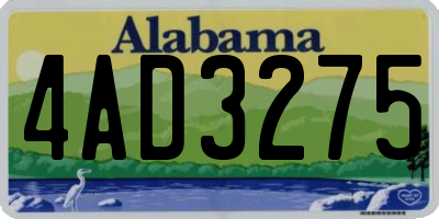 AL license plate 4AD3275